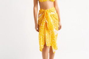 Eres Daniela Ananas Imprime Ananas Sarong Dame Gul | 46129WPQC