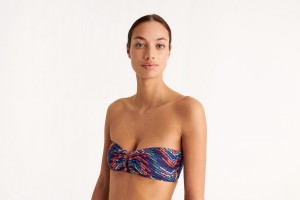 Eres Illusion Bandeau Imprime Arc-en-ciel Bikini Top Dame Flerfarvede | 08925XKTC