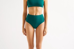 Eres Patine High-waisted Jungle 23e Bikini Underdele Dame Grøn | 08531MRLT