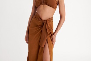 Eres Peplum 2 Long Sarong Dame Brune | 57326NHWG