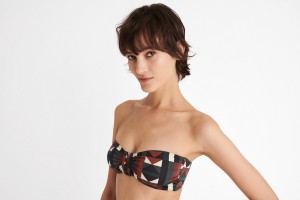 Eres Zoom Bandeau Imprime Kaleido Eclipse Bikini Top Dame Flerfarvede | 17590SJAC