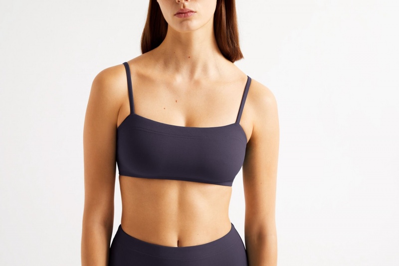 Eres Azur Crop Bikini Top Dame Mørkeblå | 75128XTWN