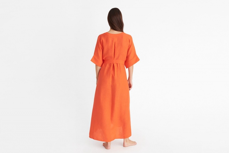 Eres Bibi Kaftan 24e Kjole Dame Orange | 26140DYLQ