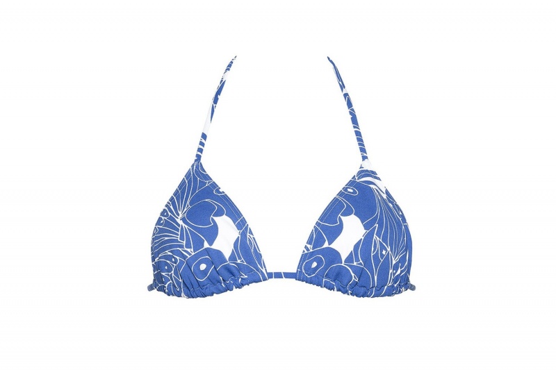 Eres Carlos Small Triangle Imprime Perroquet Bikini Top Dame Blå | 24631YJGV