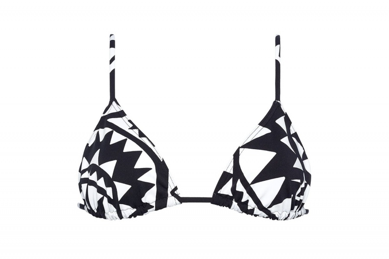 Eres Esprit Small Triangle Bikini Top Dame Sort Hvide | 23489FACT