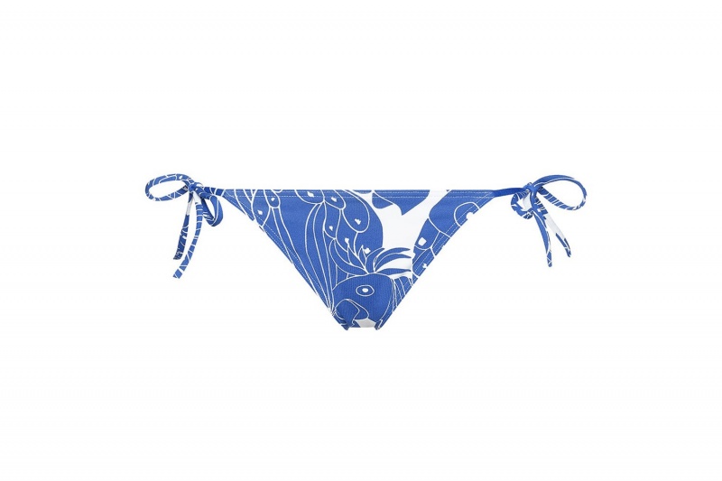 Eres Gerardo Thin Imprime Perroquet Bikini Underdele Dame Blå | 52684OTYR