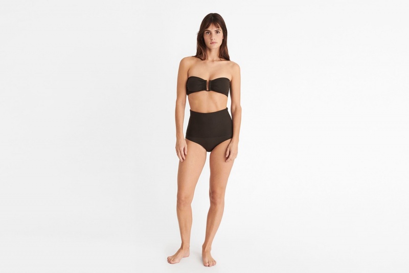 Eres Gredin High-waisted Bikini Underdele Dame Olivengrøn | 65920ODCW