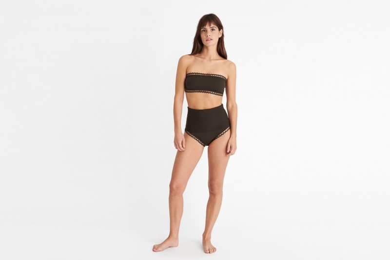 Eres Hit High-waisted Bikini Underdele Dame Olivengrøn | 03178UPMF