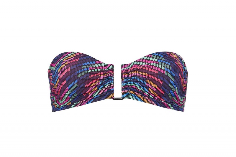 Eres Illusion Bandeau Imprime Arc-en-ciel Bikini Top Dame Flerfarvede | 08925XKTC