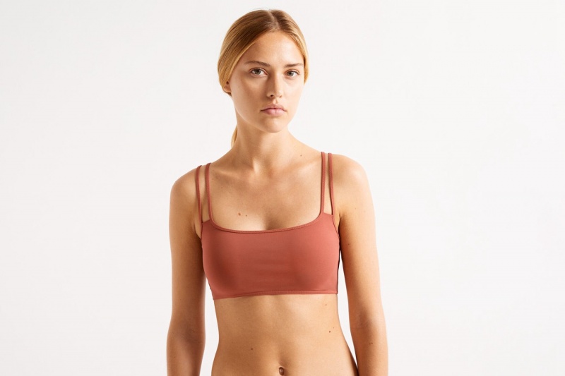 Eres Manioc Crop Top Bikini Top Dame Orange | 86215GPBO