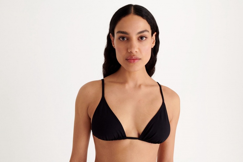 Eres Mouna Small Triangle Bikini Top Dame Sort | 97601QLJB