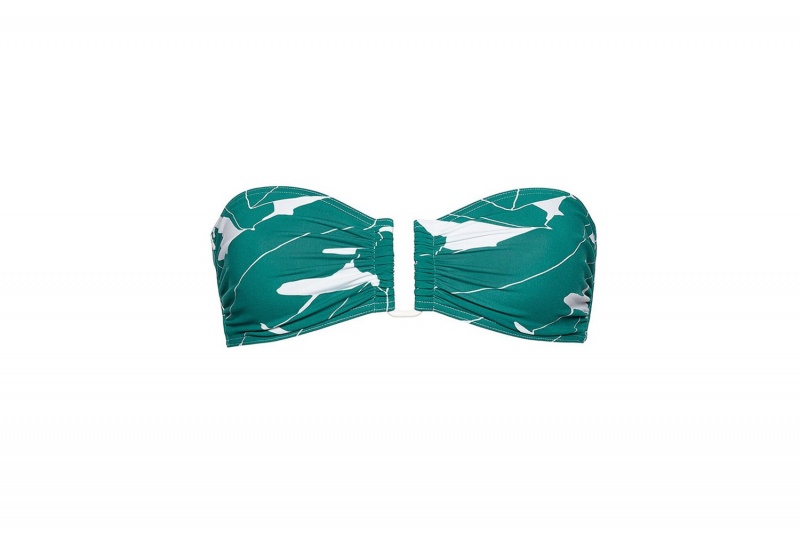 Eres Tabac Bandeau Imprime Bananiers Jungle Bikini Top Dame Grøn | 12376PJRM