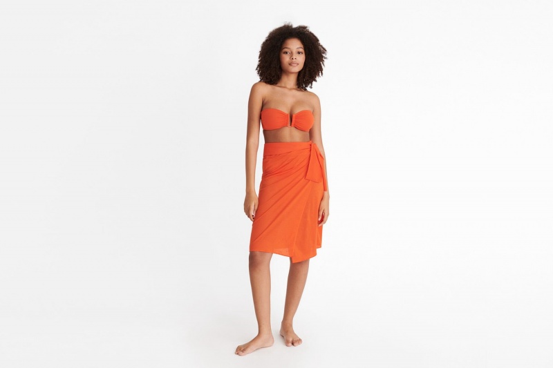 Eres Tanagra Kort 24e Sarong Dame Orange | 73064OTXM