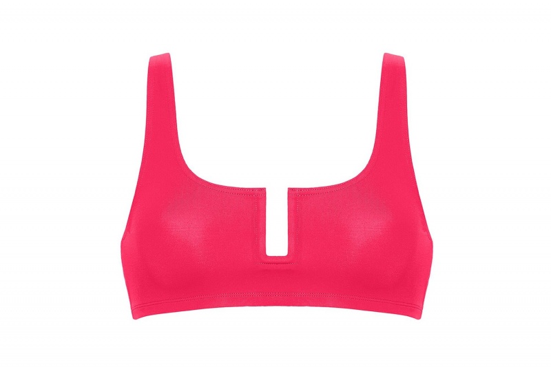 Eres Ultrason Crop Top Bra Grenadine 23e Bikini Top Dame Rød | 17892FYGR